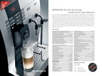 IMPRESSA X9 - JURA Kaffeemaschinen