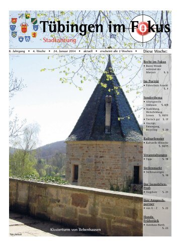 Ausgabe 24. Januar 2014 - Tübingen im Fokus