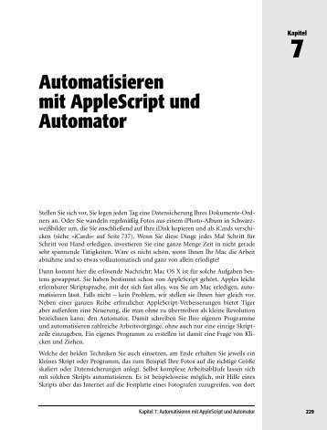 Automatisieren mit AppleScript und Automator - beim O'Reilly Verlag