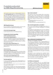 Produktinformationsblatt zur ADAC-MopedVersicherung