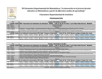 ProgramaciÃ³n del Evento - Instituto TecnolÃ³gico Metropolitano