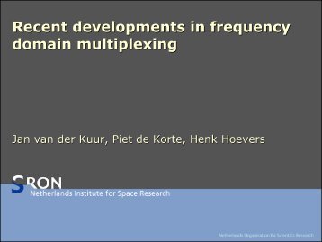 Recent developments in frequency domain multiplexing