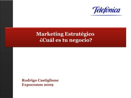 Marketing EstratÃ©gico Â¿CuÃ¡l es tu negocio? - CICOMRA