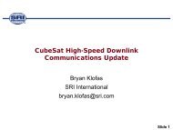 CubeSat High-Speed Downlink Communications Update - Klofas.com