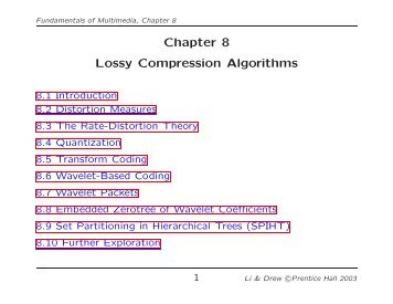 Chapter 8 Lossy Compression Algorithms