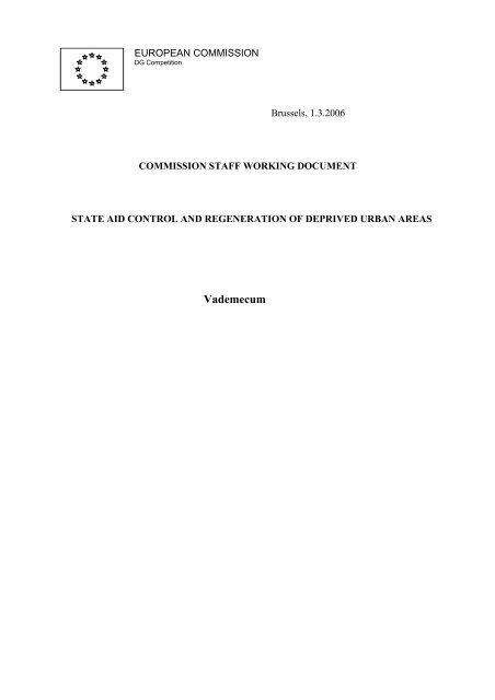 DG State Aid – Control and Regeneraton of Deprived Urban ... - REVIT