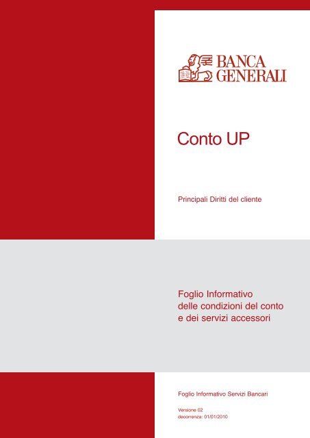 Prospetto informativo Banca Generali Conto Up (PDF) - Sos Tariffe