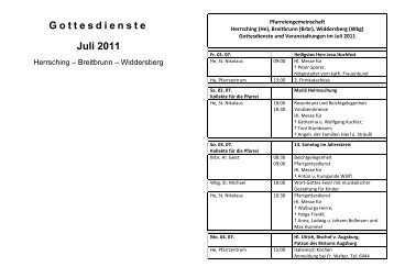 Kirchenanzeiger Juli 2011 - Pfarrei-breitbrunn.de