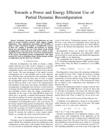 Towards a Power and Energy Efficient Use of Partial Dynamic ...
