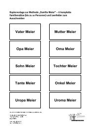 Vater Meier Mutter Meier Opa Meier Oma Meier Sohn Meier Tochter ...