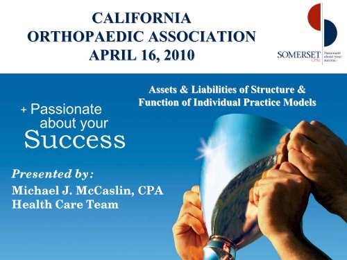 Mike McCaslin, CPA, Somerset - California Orthopaedic Association