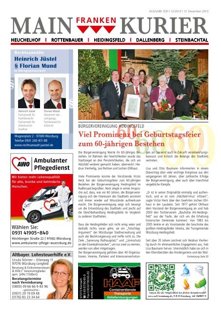 Ausgabe 12/13 - mainfrankenkurier.de