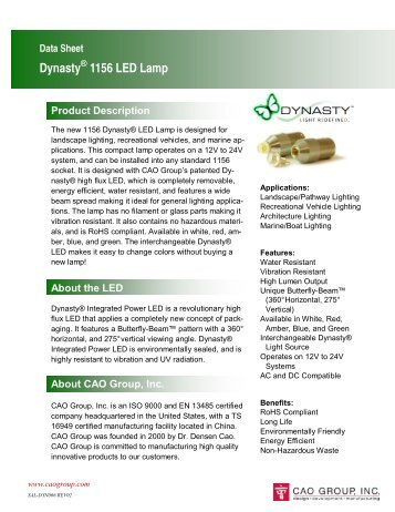 Dynasty 1156 LED Lamp - CAO Group