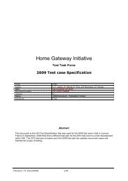 Home Gateway Technical Requirements: Release 1