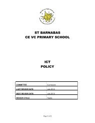 ICT Policy - St Barnabas CEVC Primary School