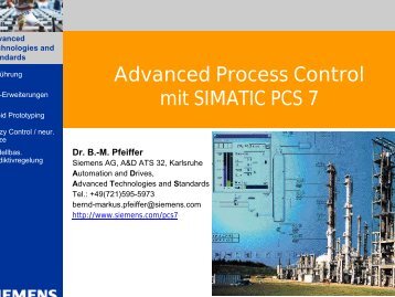 Advanced Process Control mit SIMATIC PCS 7