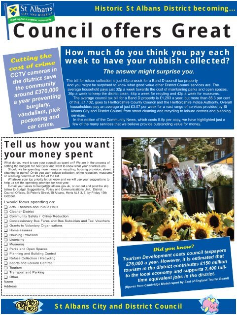 Community News - September 2006 - St Albans City & District Council