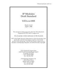 IP Modules Draft Standard VITA 4-1995 - powerBridge Computer