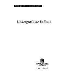 2002-2003 - Marquette University Bulletin