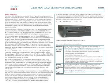 Cisco MDS 9222i Multiservice Modular Switch - Viglen