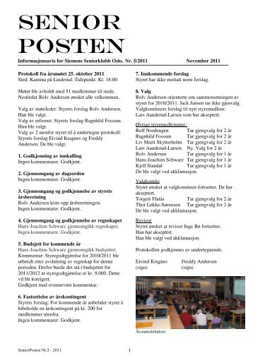 Seniorposten nr. 2011-5. - Siesenior.net