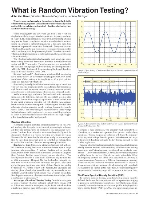 What is Random Vibration Testing? - Sound and Vibration Magazine