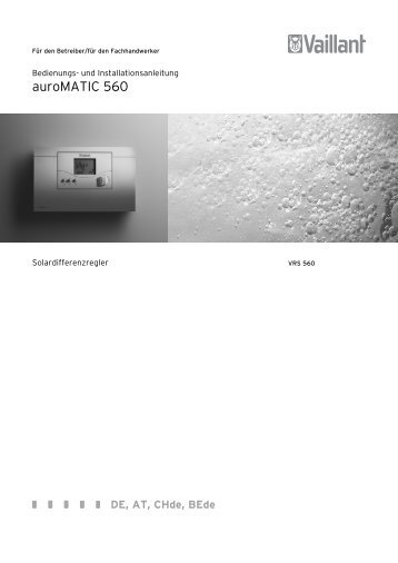 Bedienung Installationsanleitung auroMATIC 560/2 (3.84 ... - Vaillant