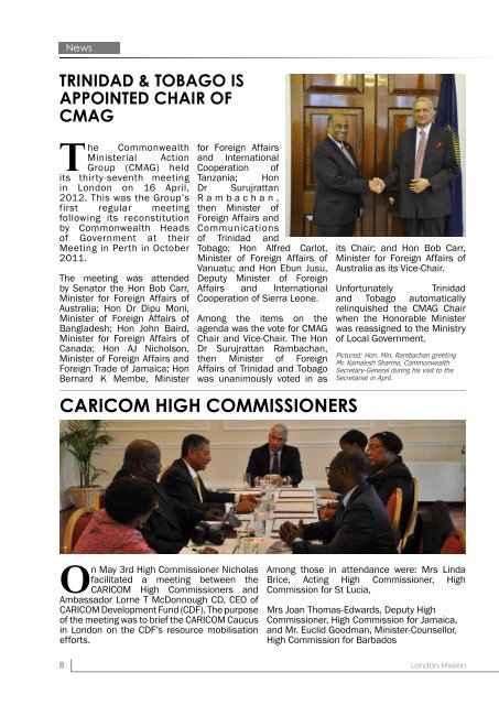 Dec 2012 - High Commission for the Republic of Trinidad & Tobago ...