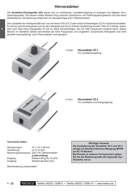 WG-1 Rund ums Telefon - Telena Fernmelde