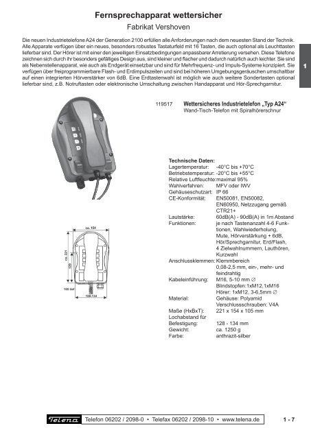 WG-1 Rund ums Telefon - Telena Fernmelde