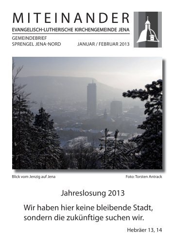 Gemeindebrief - Jan/Feb 2013 - Evangelisch-Lutherische ...