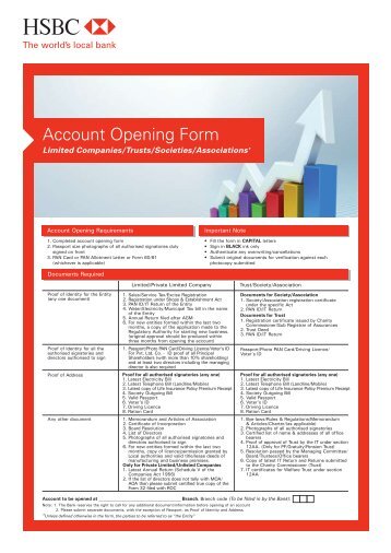 Account Opening Form - Hsbc