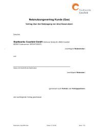 Netznutzungsvertrag Kunde (Gas) - Stadtwerke Coesfeld GmbH