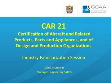 CAR 21 Implementation Workshop