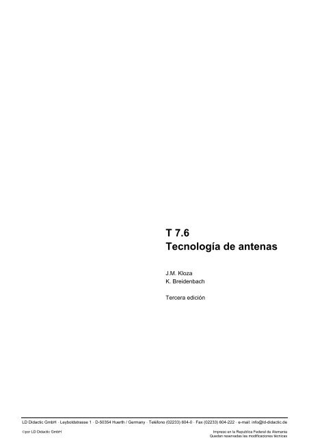 T 7.6 TecnologÃƒÂ­a de antenas