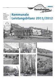 Kommunale Leistungsbilanz 2011/2012 - Gemeinde Remshalden