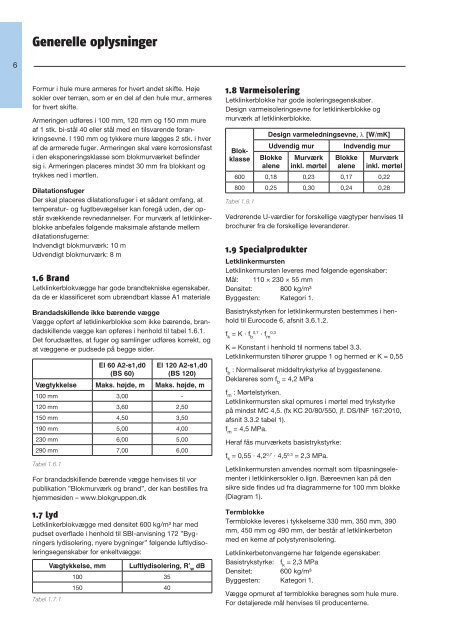 Letklinkerblokke Dimensionering af murværk - Dansk Byggeri