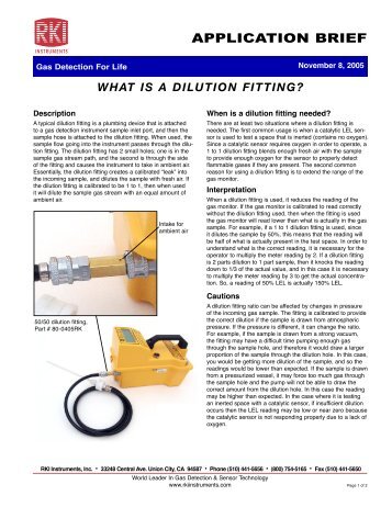 what is a dilution fitting? - RKI Instruments