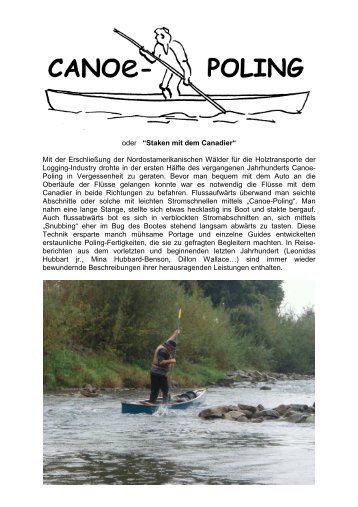 Staken mit dem Canadier - Open Canoe Journal
