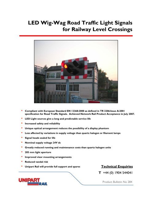 Unipart Led Module LED Wig-Wag Road Traffic Light Signals for Railway ... - Unipart Rail
