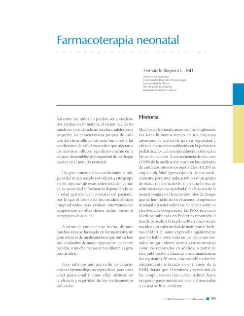 Farmacoterapia neonatal