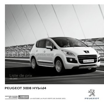 Liste de prix - Peugeot