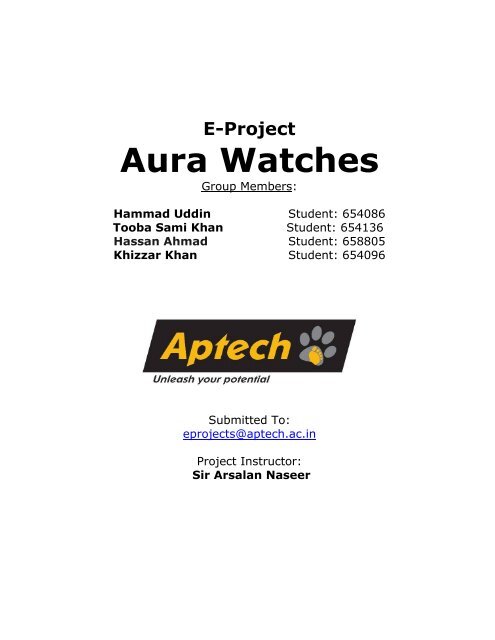 Aura Watches - Aptech Computer Education