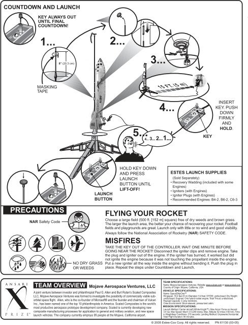 Space Ship One - Estes Rockets