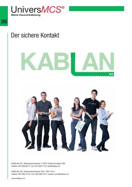 Hausverkabelung Univers MCS - Kablan AG