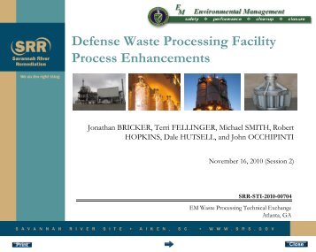 Defense Waste Processing Facility Process Enhancements