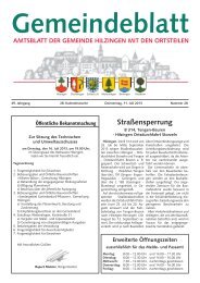 Gemeindeblatt KW 28 - Gemeinde Hilzingen