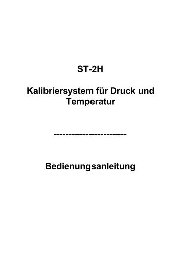 Betriebsanleitung - Ashcroft Instruments GmbH