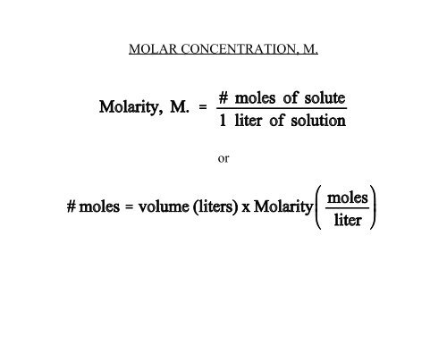 Molar concentration - Revsworld