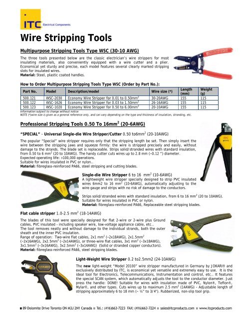 Wire Stripping Tools